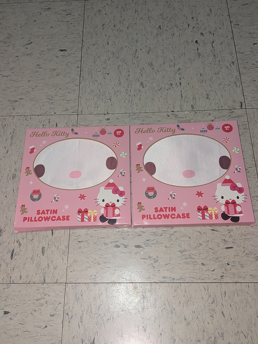Hello Kitty Pink Satin Pillowcase Gift Set - Festive Design